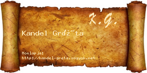 Kandel Gréta névjegykártya